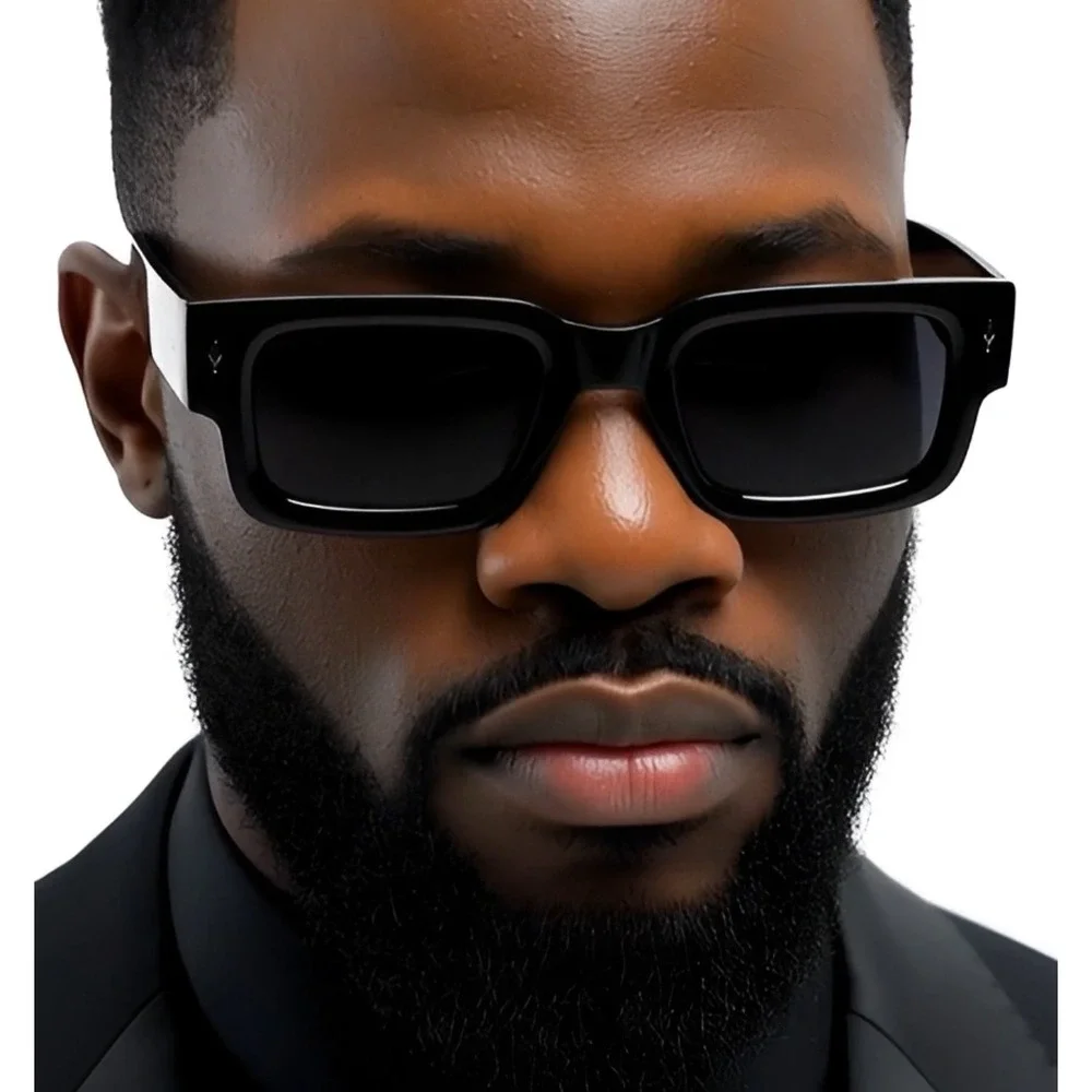 Men's Square Frame Sunglasses Retro Vintage Thick Frame‎ Fashion Shades Hp Hop